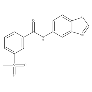 N-(benzo[d]thiazol-5-yl)-3-(methylsulfonyl)benzamide Structure