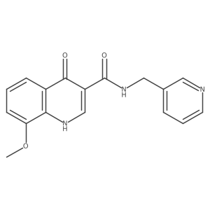 8-methoxy-4-oxo-N-(pyridin-3-ylmethyl)-1,4-dihydroquinoline-3-carboxamide Structure