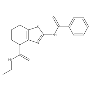 2-benzamido-N-ethyl-4,5,6,7-tetrahydrobenzo[d]thiazole-4-carboxamide Structure