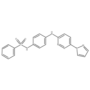 N-(4-((6-(1H-pyrazol-1-yl)pyridazin-3-yl)amino)phenyl)benzenesulfonamide Structure