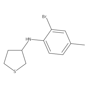 N-(2-bromo-4-methylphenyl)thiolan-3-amine结构式