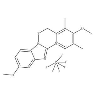 3,10-Dimethoxy-2,4-dimethyl-5H-benzo[4,5]imidazo[1,2-b]pyrido[1,2-d][1,2,4]thiadiazin-13-ium hexafluorophosphate(V) Structure