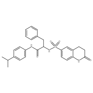 2-(2-Oxo-1,2,3,4-tetrahydroquinoline-6-sulfonamido)-3-phenyl-N-[4-(propan-2-YL)phenyl]propanamide结构式