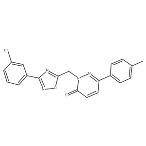 2-{[3-(3-Bromophenyl)-1,2,4-oxadiazol-5-yl]methyl}-6-(4-methylphenyl)-2,3-dihydropyridazin-3-one结构式