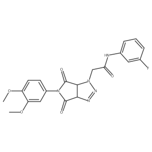 2-(5-(3,4-dimethoxyphenyl)-4,6-dioxo-4,5,6,6a-tetrahydropyrrolo[3,4-d][1,2,3]triazol-1(3aH)-yl)-N-(3-fluorophenyl)acetamide Structure