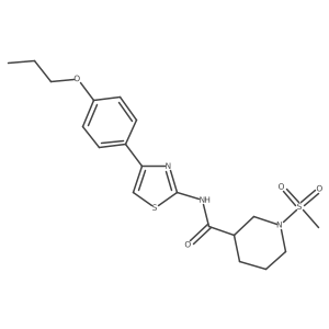 1-(methylsulfonyl)-N-(4-(4-propoxyphenyl)thiazol-2-yl)piperidine-3-carboxamide Structure