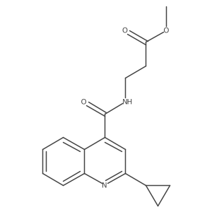 methyl N-[(2-cyclopropylquinolin-4-yl)carbonyl]-beta-alaninate Structure