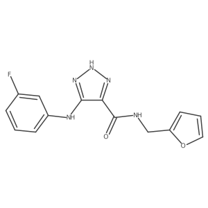 O=C(NCc1ccco1)c1n[nH]nc1Nc1cccc(F)c1结构式