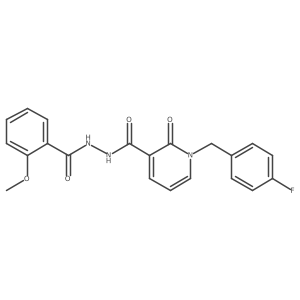 1-(4-fluorobenzyl)-N'-(2-methoxybenzoyl)-2-oxo-1,2-dihydropyridine-3-carbohydrazide Structure