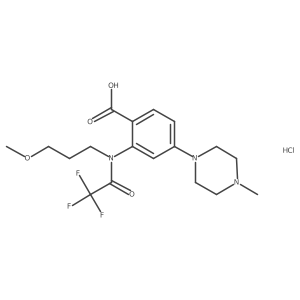 2-[(3-Methoxypropyl)(trifluoroacetyl)amino]-4-(4-methylpiperazin-1-yl)benzoic acid hydrochloride Structure