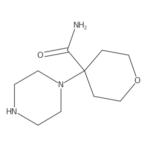 4-(Piperazin-1-YL)oxane-4-carboxamide结构式