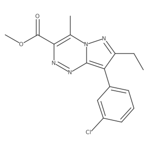 Methyl 8-(3-chlorophenyl)-7-ethyl-4-methylpyrazolo[5,1-c][1,2,4]triazine-3-carboxylate结构式
