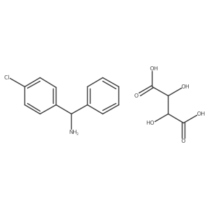 (R)-(4-chlorophenyl)-phenylmethanamine;(2R,3R)-2,3-dihydroxybutanedioic acid结构式
