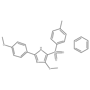benzene;2-(4-methoxyphenyl)-5-(4-methylphenyl)sulfonyl-4-methylsulfanyl-1H-imidazole结构式