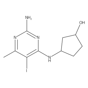 3-[(2-Amino-5-iodo-6-methyl-4-pyrimidinyl)amino]cyclopentanol Structure