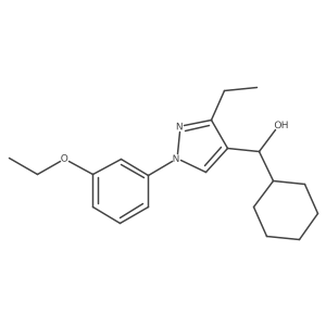 cyclohexyl[1-(3-ethoxyphenyl)-3-ethyl-1H-pyrazol-4-yl]methanol Structure