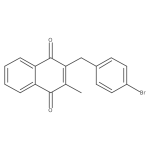 2-[(4-Bromophenyl)methyl]-3-methyl-naphthalene-1,4-dione Structure