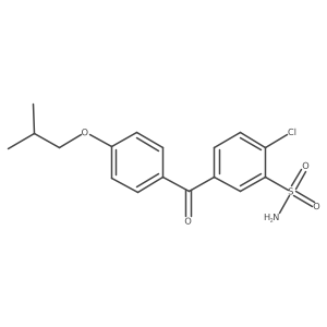 2-Chloro-5-(4-isobutoxy-benzoyl)-benzenesulfonamide结构式