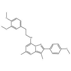 N-[2-(3,4-dimethoxyphenyl)ethyl]-2-(4-methoxyphenyl)-3,5-dimethylpyrazolo[1,5-a]pyrimidin-7-amine Structure