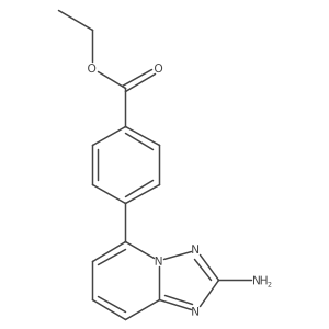 Ethyl 4-(2-amino[1,2,4]triazolo[1,5-a]pyridin-5-yl)benzoate结构式