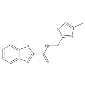 N-((3-methyl-1,2,4-oxadiazol-5-yl)methyl)benzo[d]thiazole-2-carboxamide Structure