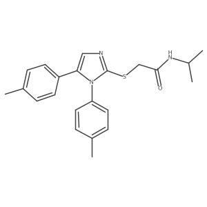 2-((1,5-di-p-tolyl-1H-imidazol-2-yl)thio)-N-isopropylacetamide Structure
