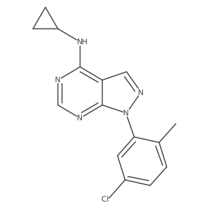 1-(5-chloro-2-methylphenyl)-N-cyclopropyl-1H-pyrazolo[3,4-d]pyrimidin-4-amine Structure