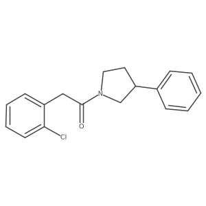 2-(2-Chlorophenyl)-1-(3-phenylpyrrolidin-1-yl)ethanone结构式