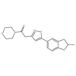 2-(5-(2-Methyl-2,3-dihydrobenzofuran-5-yl)isoxazol-3-yl)-1-morpholinoethanone Structure
