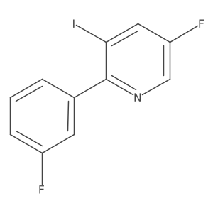5-Fluoro-2-(3-fluorophenyl)-3-iodopyridine Structure