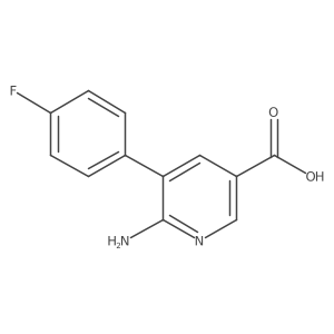 6-Amino-5-(4-fluorophenyl)pyridine-3-carboxylic acid结构式