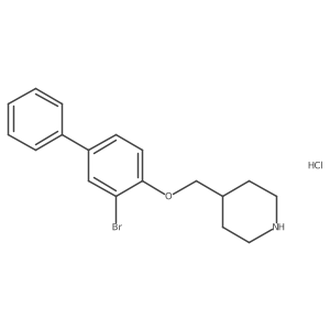 4-{[(3-Bromo[1,1'-biphenyl]-4-yl)oxy]-methyl}piperidine hydrochloride结构式