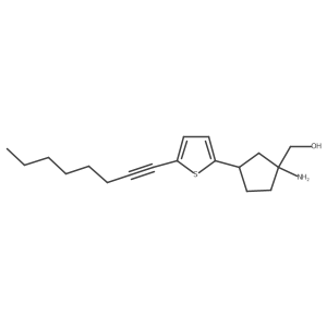 (1R,3S)-1-Amino-3-[5-(1-octyn-1-yl)-2-thienyl]cyclopentanemethanol Structure