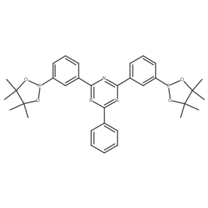 2-Phenyl-4,6-bis[3-(4,4,5,5-tetramethyl-1,3,2-dioxaborolan-2-yl)phenyl]-1,3,5-triazine Structure