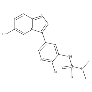 N-(5-(6-bromoimidazo[1,2-a]pyridin-3-yl)-2-chloropyridin-3-yl)dimethylaminosulfonamide Structure