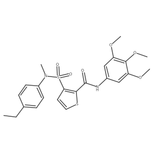 3-[(4-ethylphenyl)(methyl)sulfamoyl]-N-(3,4,5-trimethoxyphenyl)thiophene-2-carboxamide结构式