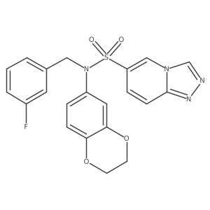 N-(2,3-dihydro-1,4-benzodioxin-6-yl)-N-[(3-fluorophenyl)methyl]-[1,2,4]triazolo[4,3-a]pyridine-6-sulfonamide Structure
