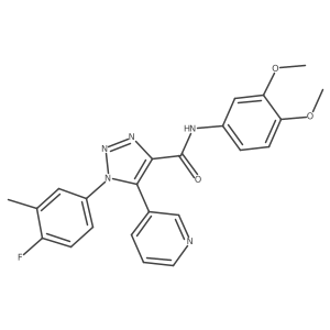 N-(3,4-dimethoxyphenyl)-1-(4-fluoro-3-methylphenyl)-5-(pyridin-3-yl)-1H-1,2,3-triazole-4-carboxamide结构式