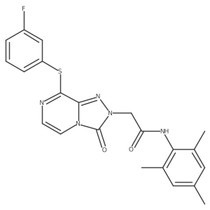 2-(8-((3-fluorophenyl)thio)-3-oxo-[1,2,4]triazolo[4,3-a]pyrazin-2(3H)-yl)-N-mesitylacetamide Structure