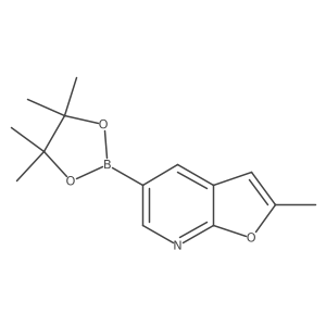 2-Methyl-5-(4,4,5,5-tetramethyl-1,3,2-dioxaborolan-2-yl)furo[2,3-b]pyridine Structure