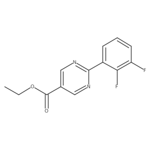 5-Pyrimidinecarboxylic acid, 2-(2,3-difluorophenyl)-, ethyl ester结构式