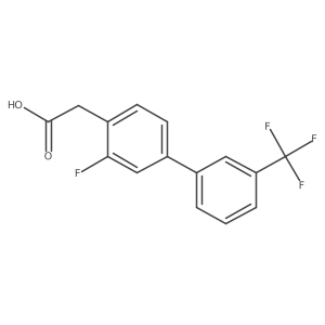 2-(3-Fluoro-3'-(trifluoromethyl)-[1,1'-biphenyl]-4-yl)acetic acid Structure
