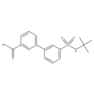 6-(3-t-Butylsulfamoylphenyl)picolinic acid结构式