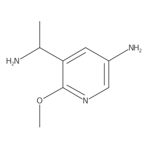 5-(1-Aminoethyl)-6-methoxypyridin-3-amine结构式