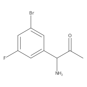 1-Amino-1-(3-bromo-5-fluorophenyl)acetone结构式