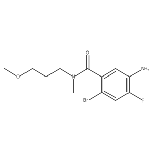 Benzamide, 5-amino-2-bromo-4-fluoro-N-(3-methoxypropyl)-N-methyl-结构式