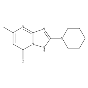 5-Methyl-2-piperidin-1-yl[1,2,4]triazolo[1,5-a]pyrimidin-7(4H)-one结构式
