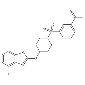 1-(3-((4-((4-Fluorobenzo[d]thiazol-2-yl)oxy)piperidin-1-yl)sulfonyl)phenyl)ethanone结构式