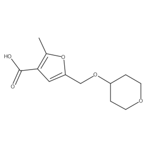3-Furancarboxylic acid, 2-methyl-5-[[(tetrahydro-2H-pyran-4-yl)oxy]methyl]-结构式