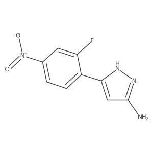 5-(2-fluoro-4-nitrophenyl)-1H-pyrazol-3-amine结构式